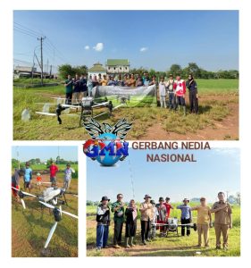 UPTD Pertanian  kec.purwasari Gelar edukasi  Gunakan teknologi Drone dalam upaya peningkatan pertanian  bersinergi dengan dua raksasa industri pupuk