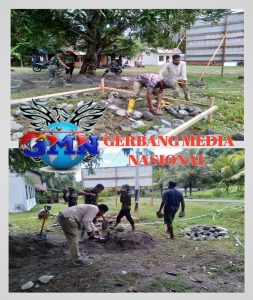 Pondasi Bak Penampungan Air Bersih Mulai Dilaksanakan oleh Satgas TMMD ke -128 Kodim 1801/Manokwari