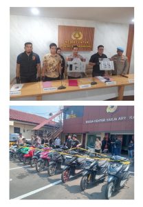 Polres Karawang Bongkar Jaringan Pencurian Motor, 9 Unit Kendaraan Hasil Curian Diamankan